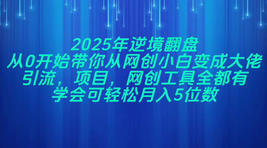 2025年逆境翻盘，从0开始带你从网创小白变成大佬，引流，项目，网创工…星浩好项目网-专注分享网络创业项目落地实操课程 – 全网首发_高质量创业项目输出星浩好项目网